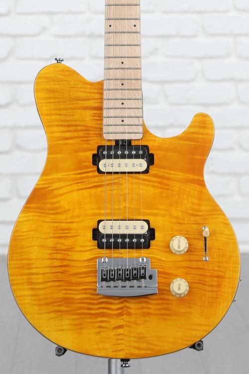 Sterling By Music Man Axis Flame Maple Electric Guitar - Trans