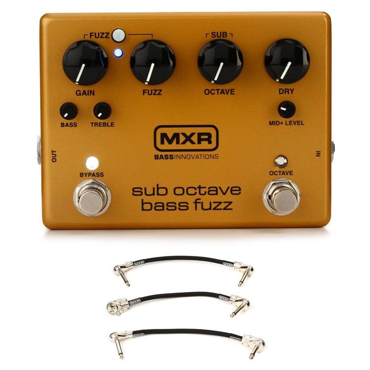 MXR M287 Sub Octave Bass Fuzz Pedal with 3 Patch Cables