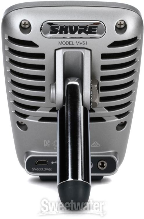 Shure MV51 Digital Condenser Microphone | Sweetwater