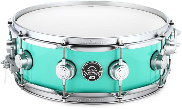 DW Collector's Series Santa Monica Snare Drum - 5 x 14 inch - Sea Foam Green