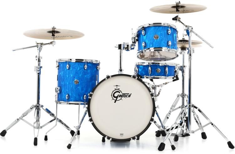 fuente Equipo A fondo Gretsch Drums Catalina Club CT1-J484 4-piece Shell Pack with Snare Drum -  Blue Satin Flame | Sweetwater