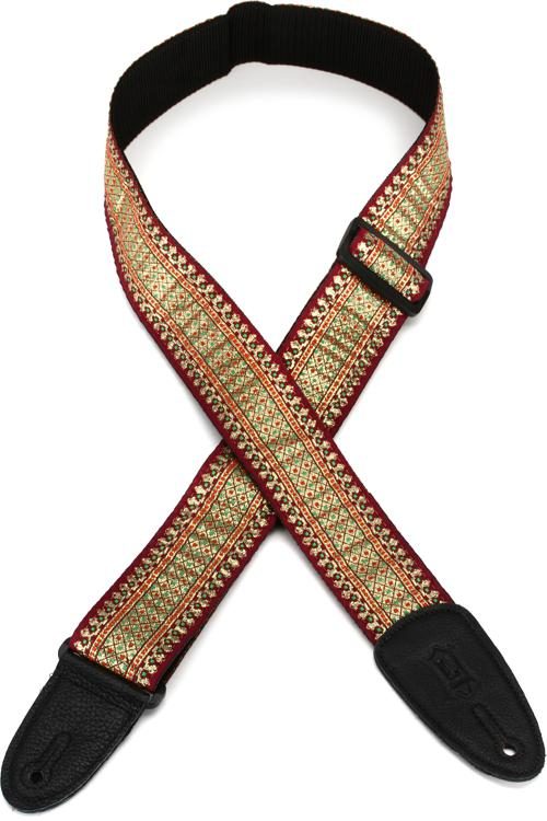 Levy's M8TF Woven Strap - Burgundy Thai Motif | Sweetwater