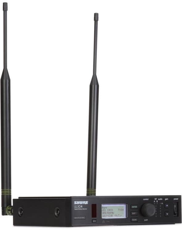 Shure ULXD4 Digital Wireless Receiver - G50 Band | Sweetwater Shure ULXD4 Digital Wireless Receiver - G50 Band | Sweetwater