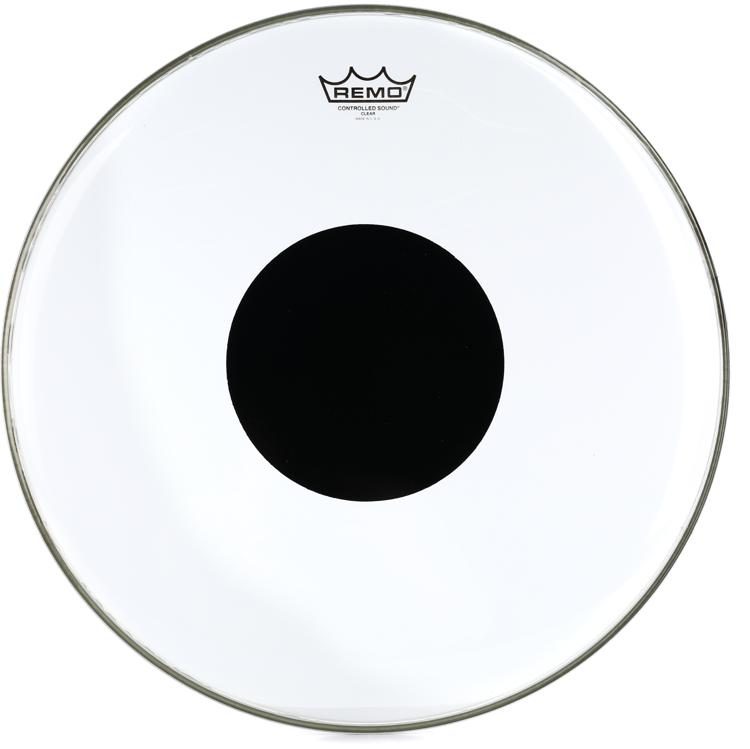 kans het spoor Parana rivier Remo Controlled Sound Clear Drumhead - 18 inch - with Black Dot | Sweetwater
