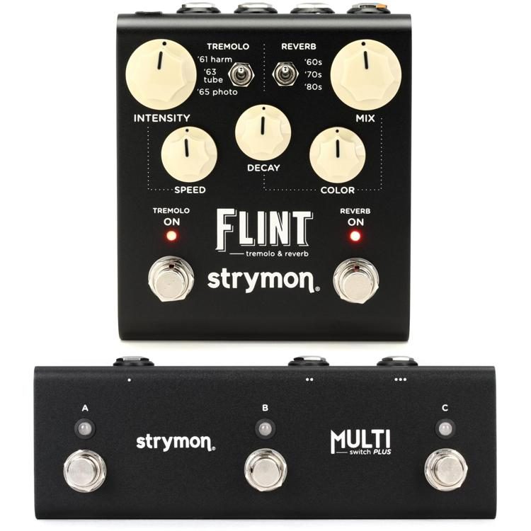 Strymon Flint Tremolo and Reverb Pedal V2 and Multi Switch Plus Pack