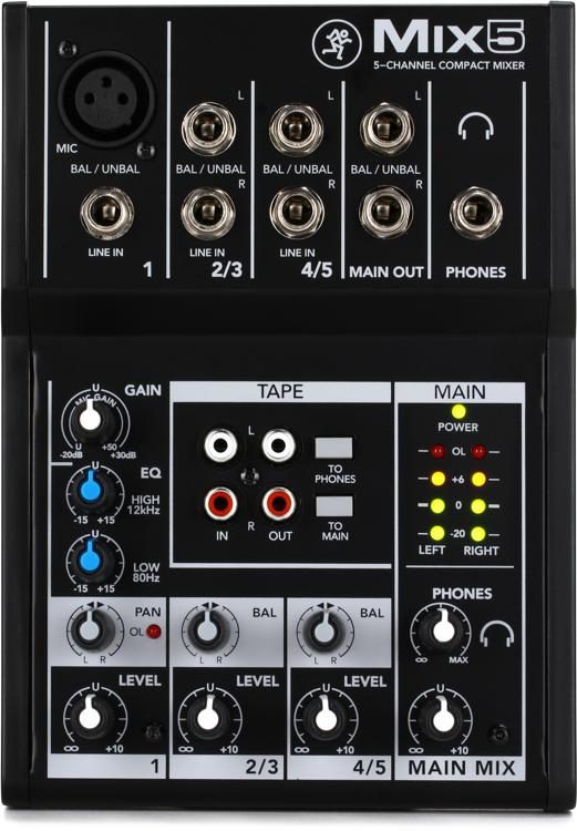 Mackie Mix5 5-channel Compact Mixer | Sweetwater