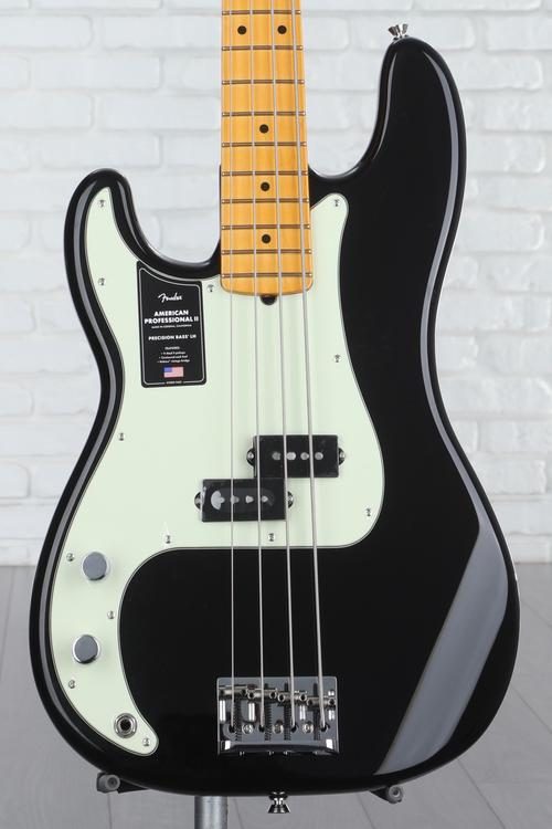 Fender American Professional II Precision Bass Left-handed - Black with  Maple Fingerboard