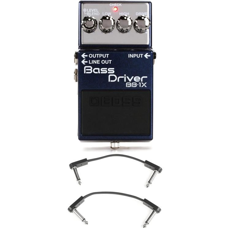 Boss BB-1X Bass Driver Pedal with 3 Patch Cables | Sweetwater