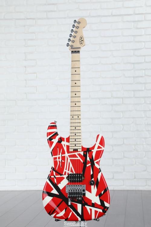 EVH Striped Series - Red with Black and White Stripes