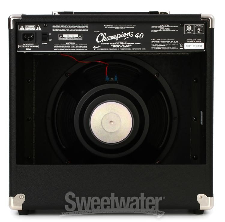 Gammeldags internettet Præferencebehandling Fender Champion 40 1x12" 40-watt Combo Amp | Sweetwater