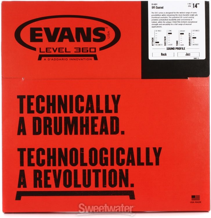13 Inch Evans UV1 Coated Drum Head 