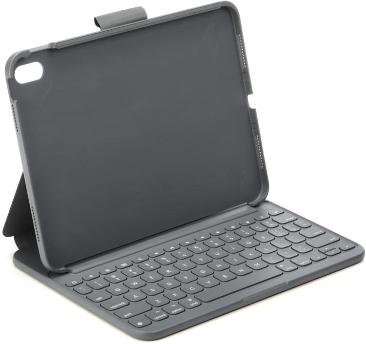 Mangle Uventet Lave Logitech Slim Folio Keyboard Case for iPad (10th Gen) - Oxford Grey |  Sweetwater