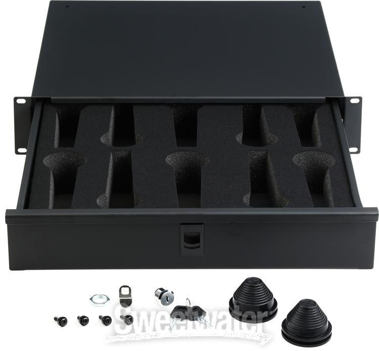 19 2U Steel Plate DJ Drawer Equipment Cabinet with Keys Black Stage and Studio Equipment Case Quality Stage Equipment Supplies 