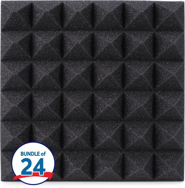 Gator 24-pack of Charcoal 12-inch x 12-inch Acoustic Pyramid Panel ...