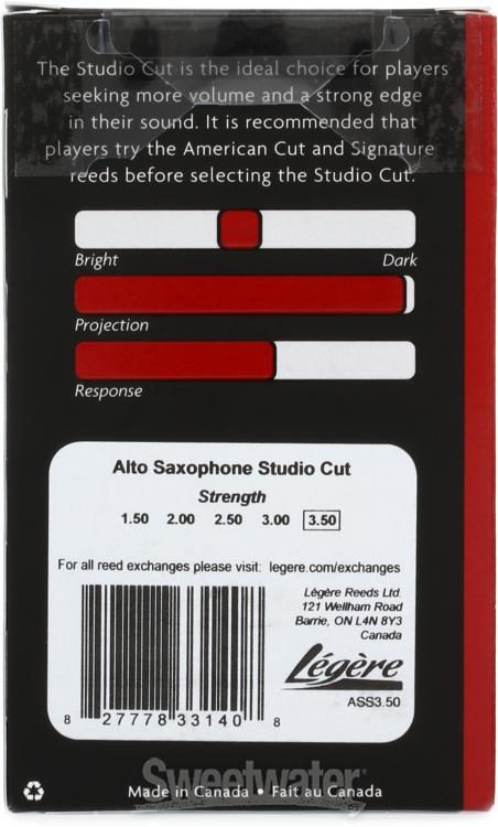 Legere  Studio Cut Alto Saxophone Reed  | Sweetwater