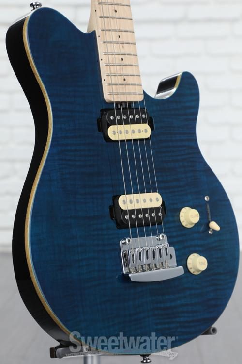 Sterling By Music Man Axis Flame Maple Electric Guitar - Neptune