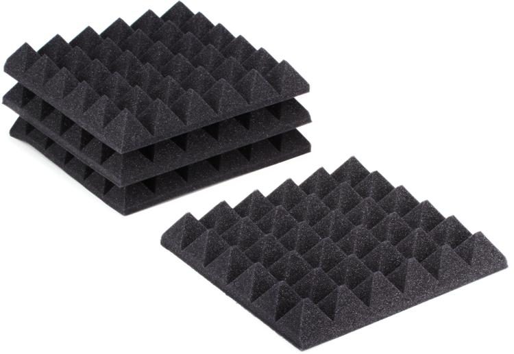 Gator 4-pack of Charcoal 12-inch x 12-inch Acoustic Pyramid Panel ...