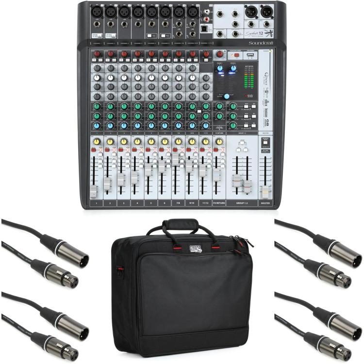 Soundcraft Signature12MT Mixer with Case and Cables | Sweetwater