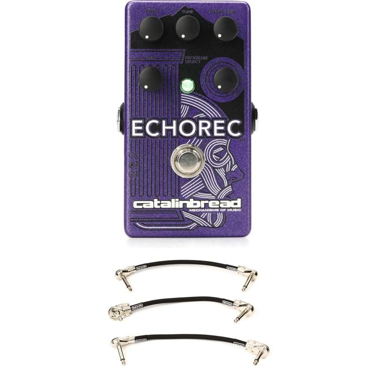 Catalinbread Echorec Binsonstyle Delay Pedal and 3 Patch Cables Purple Gaze Collection