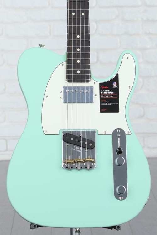 Fender American Performer Telecaster Hum - Satin Surf Green with Rosewood  Fingerboard