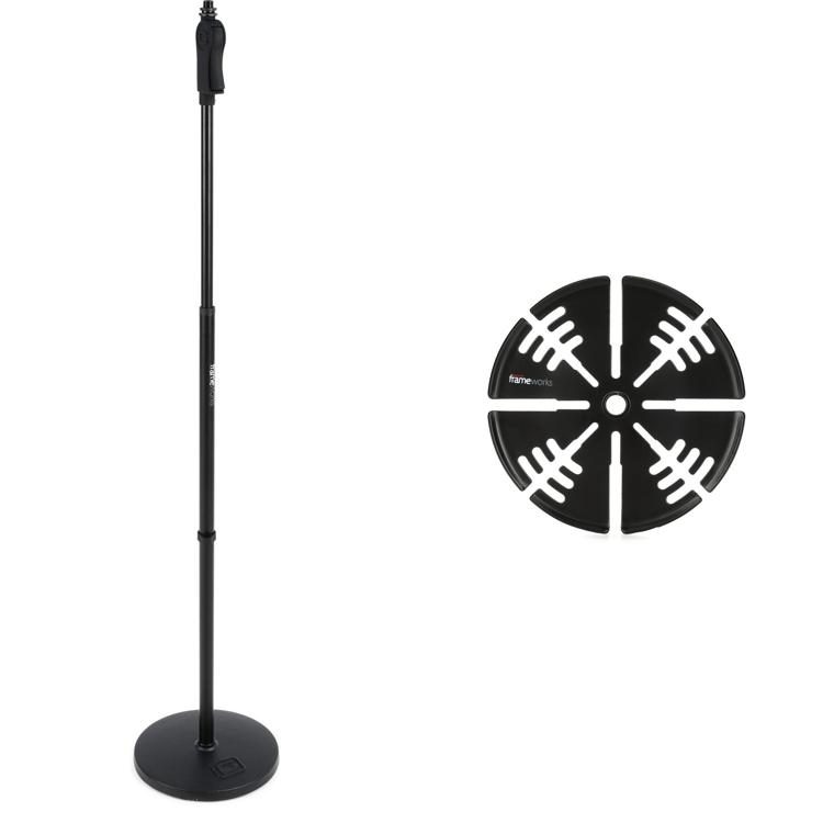 Gator Frameworks GFWMIC1001 Deluxe 10" Round Base Mic Stand and Mic