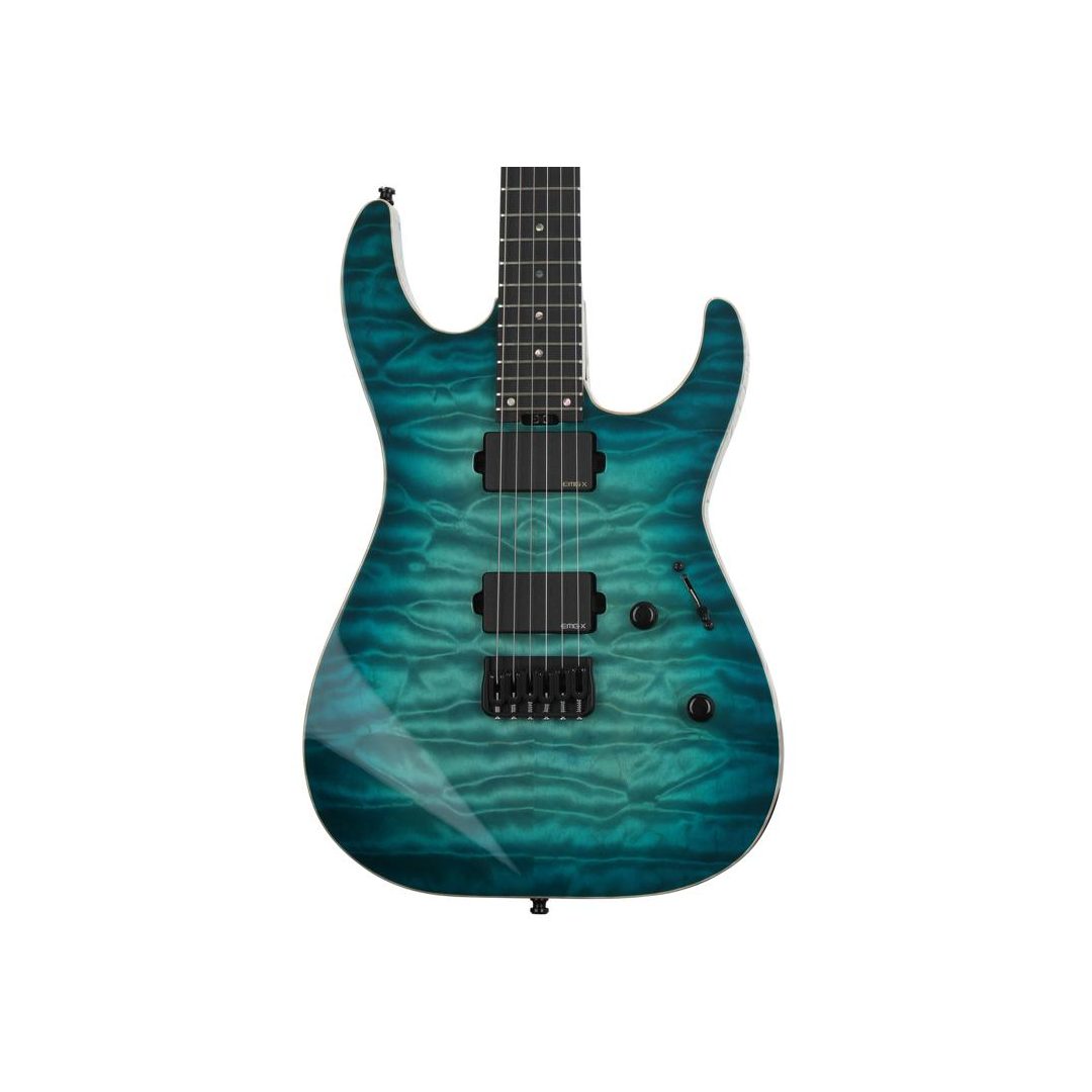 ESP USA M-II HT Quilted Maple - Aqua Marine Sunburst | Sweetwater