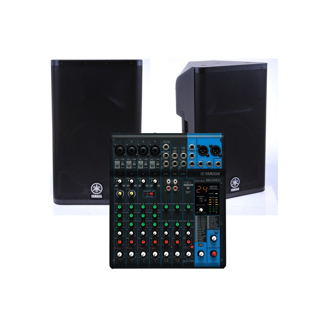 Yamaha DXR12 Powered Speakers with MG10XU Mixer Bundle | Sweetwater