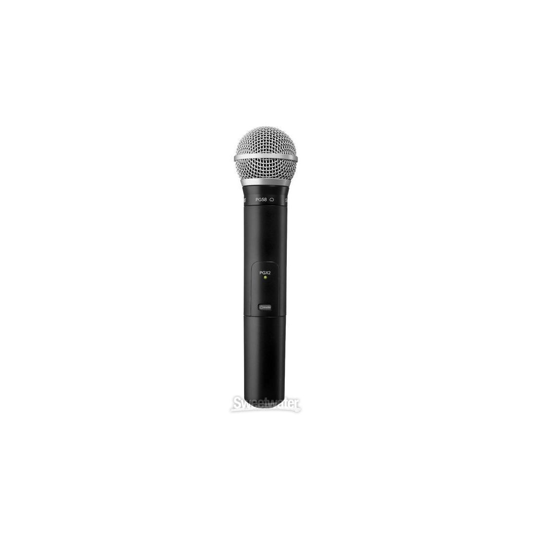 Shure PGX2/SM58 Handheld Wireless Transmitter - H6 Band, 524 - 542