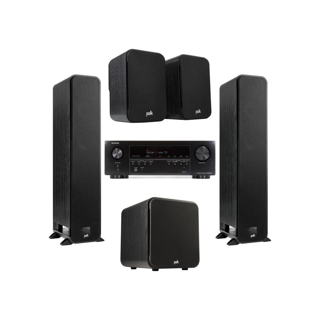 Denon AVR-S570BT 70-watt, 5.2-channel 8K A/V Receiver and Polk