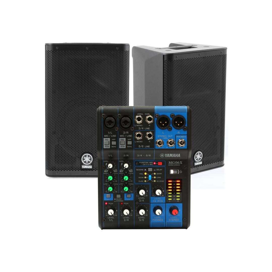 Yamaha DXR8 Powered Speakers with MG06X Mixer Bundle | Sweetwater