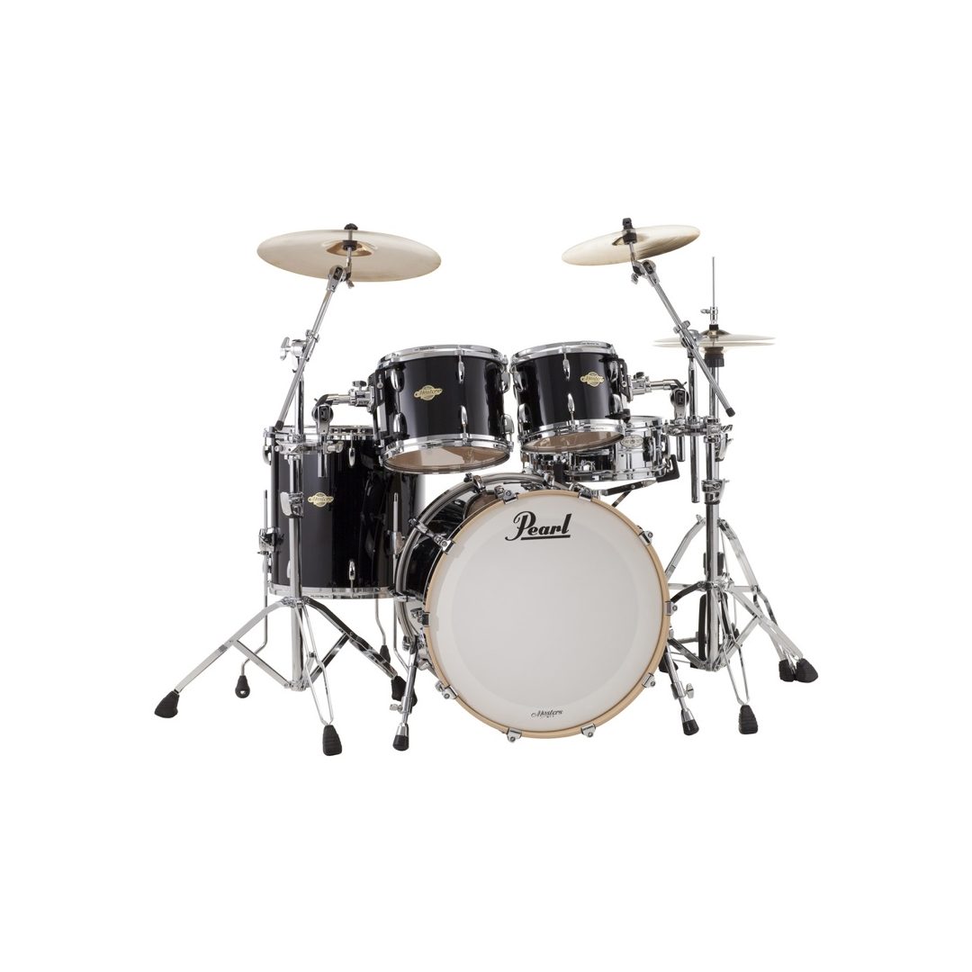 Pearl Masters MCX 4-Piece Shell Pack - Piano Black | Sweetwater