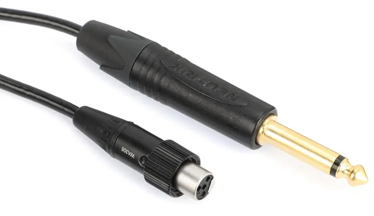 Shure WA305 Premium 1/4-inch to TA4F Instrument Cable for Wireless Bodypack Transmitter