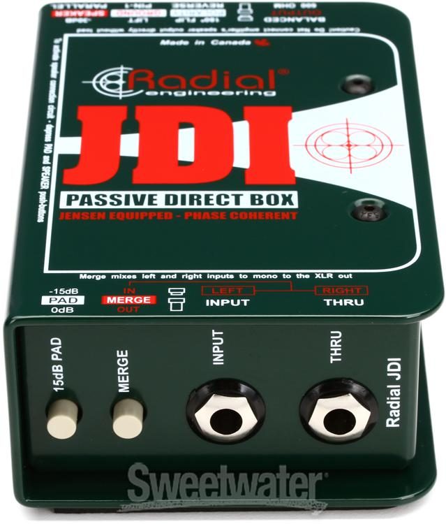 Radial JDI Jensen-equipped 1-channel Passive Instrument Direct Box  Sweetwater