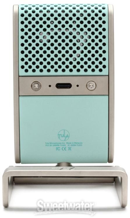 Portable USB-C Microphone with Built-in Recorder - Seafoam