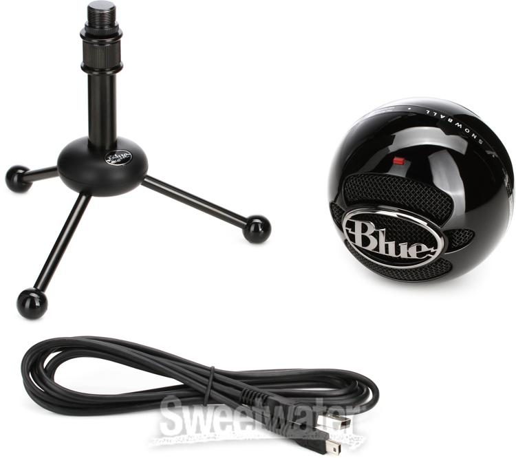 Blue Microphones Snowball Plug & Play USB Microphone Black Bundle with Pop  Filter and Studio Headphones