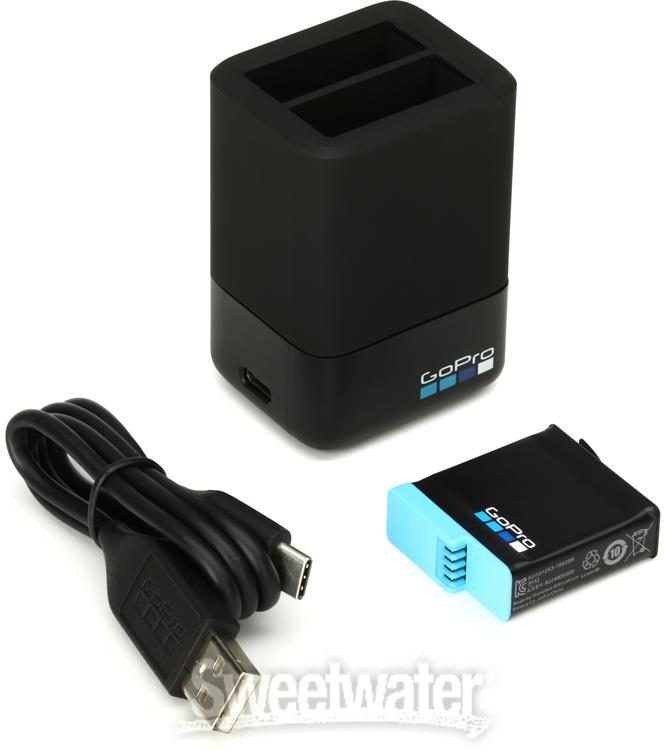 GoPro Dual Battery Charger + Battery for HERO8 Black/HERO7 Black 