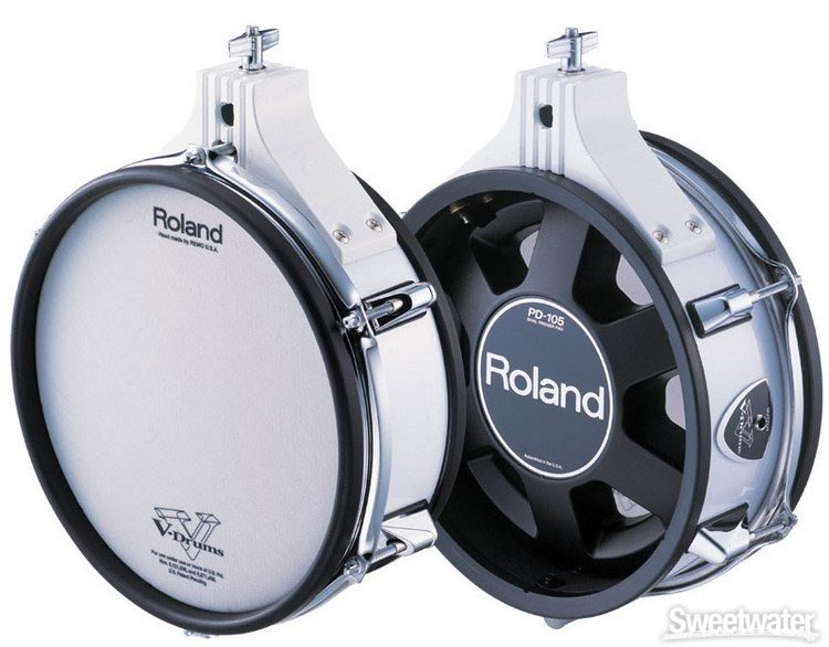 Roland PD-105 V-Pad - White | Sweetwater