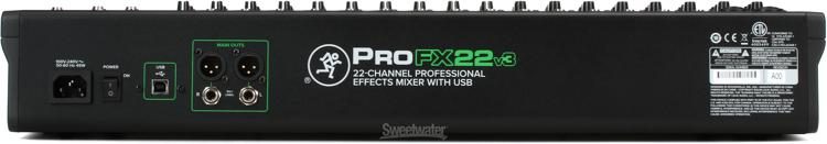 MACKIE ProFX22 v3 - Table de mixage 22 voies avec effets + USB