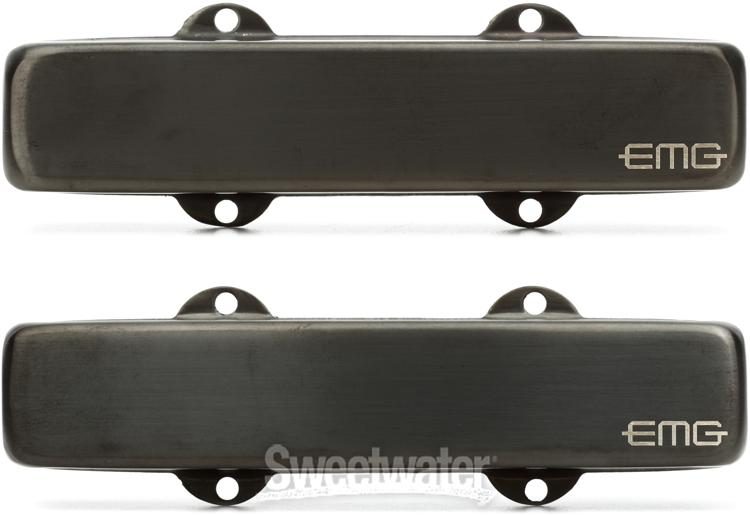 EMG Riptide Robert Trujillo Signature 4-string J Bass Pickup Set - Brushed  Black Chrome