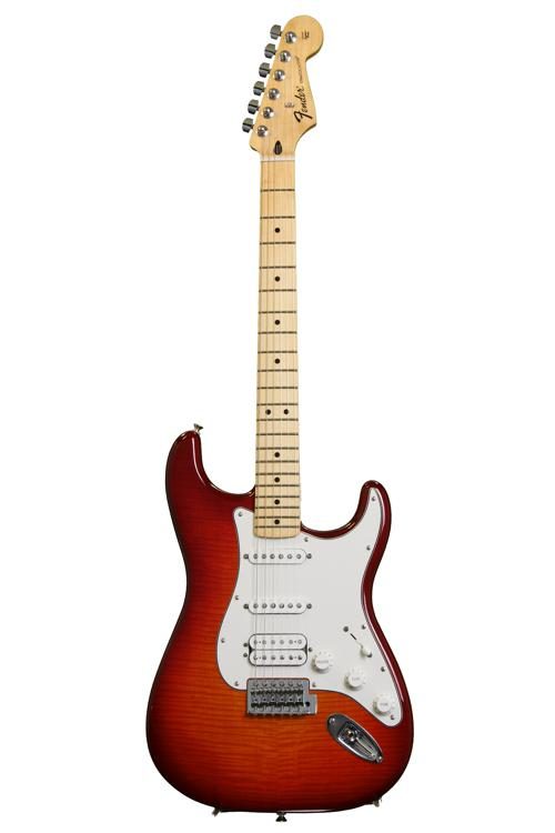 Fender Standard Stratocaster HSS Plus Top - Aged Cherry Burst with Maple  Fingerboard