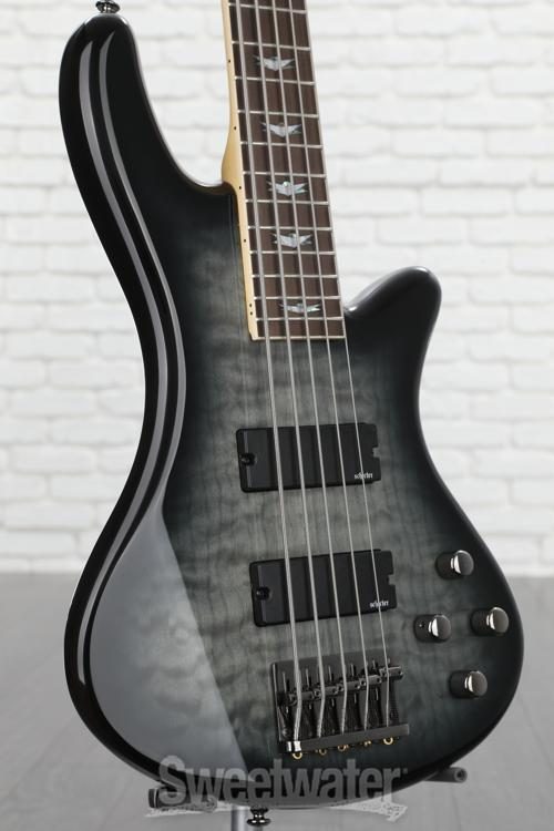 Schecter Stiletto Extreme 5 Bass Guitar - See-Thru Black Reviews