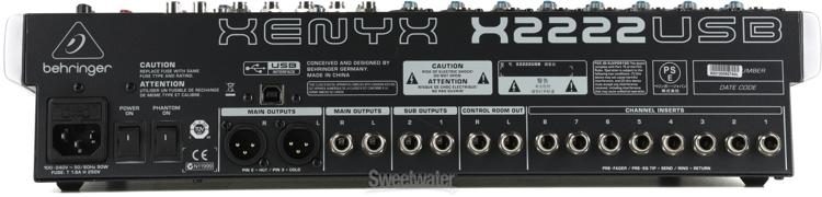 Behringer Xenyx X2222USB Mixer USB Effects | Sweetwater