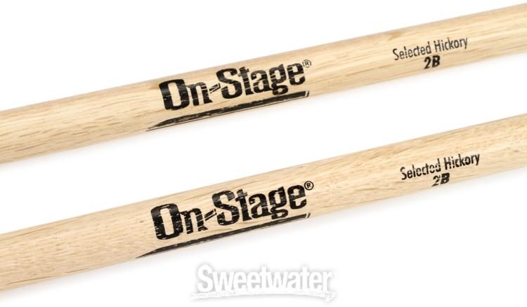 On-Stage AHN5A, American Hickory Drum Sticks (5a, Nylon Tip, 12pr)