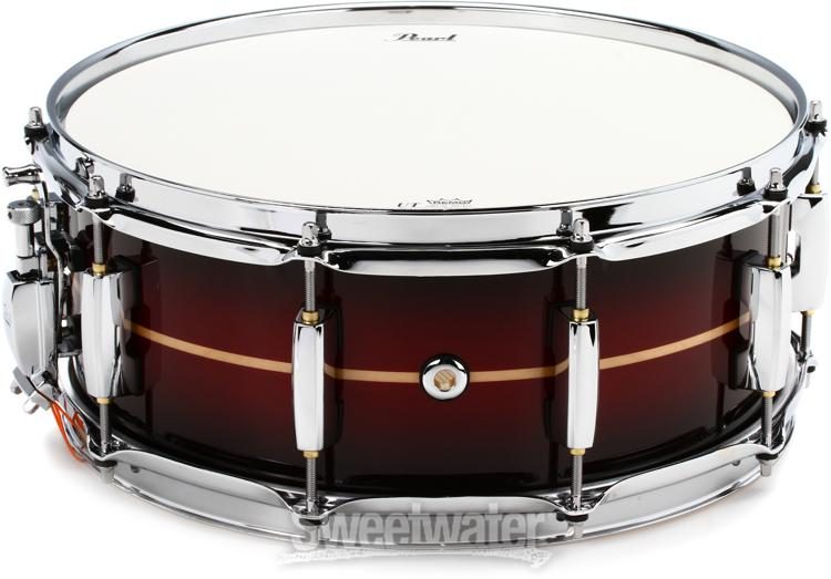 Pearl Masters Maple Complete Snare Drum - 5.5 x 14-inch - Natural Banded  Redburst