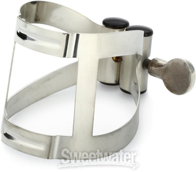 M O Bass Clarinet Ligature and Cap Pewter Sweetwater