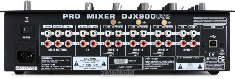 Behringer Pro Mixer DJX900USB 4-channel DJ Mixer | Sweetwater