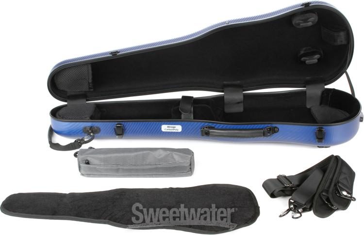 Knilling 610VNBL 3/4-4/4 Size Mirage Polycarbonate Shaped Violin Case - Blue