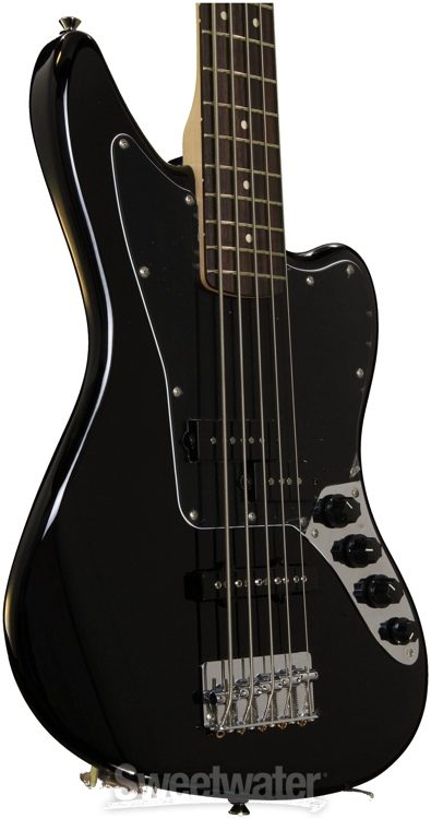 Squier Vintage Modified Jaguar Bass V Special - Black | Sweetwater