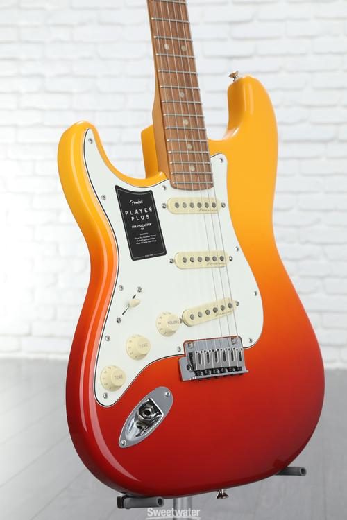 Fender Player Plus Stratocaster Left-handed Electric Guitar - Tequila  Sunrise with Pau Ferro Fingerboard