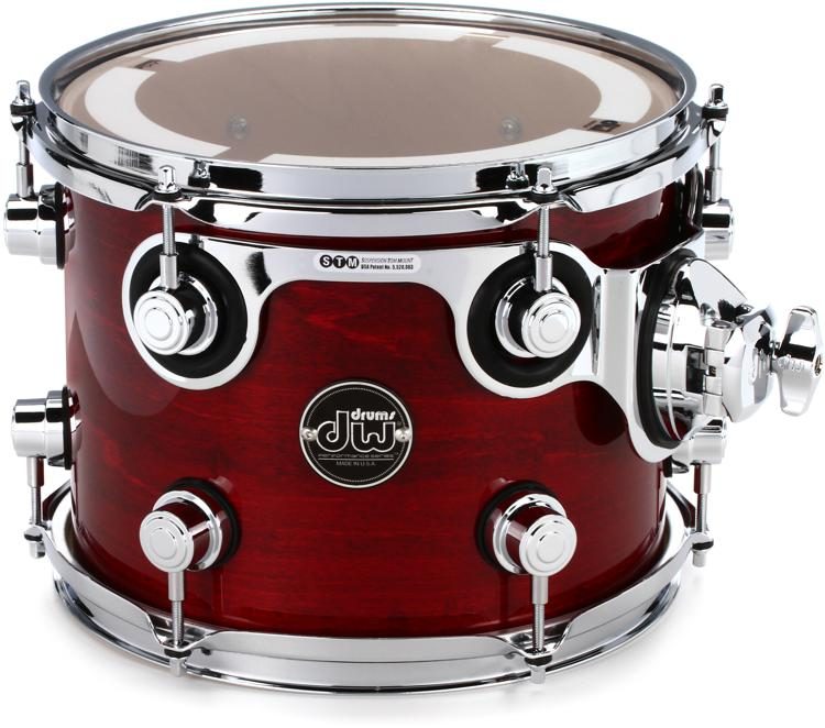 DW Performance Series Mounted Tom - 8 x 10 inch - Cherry Stain Lacquer